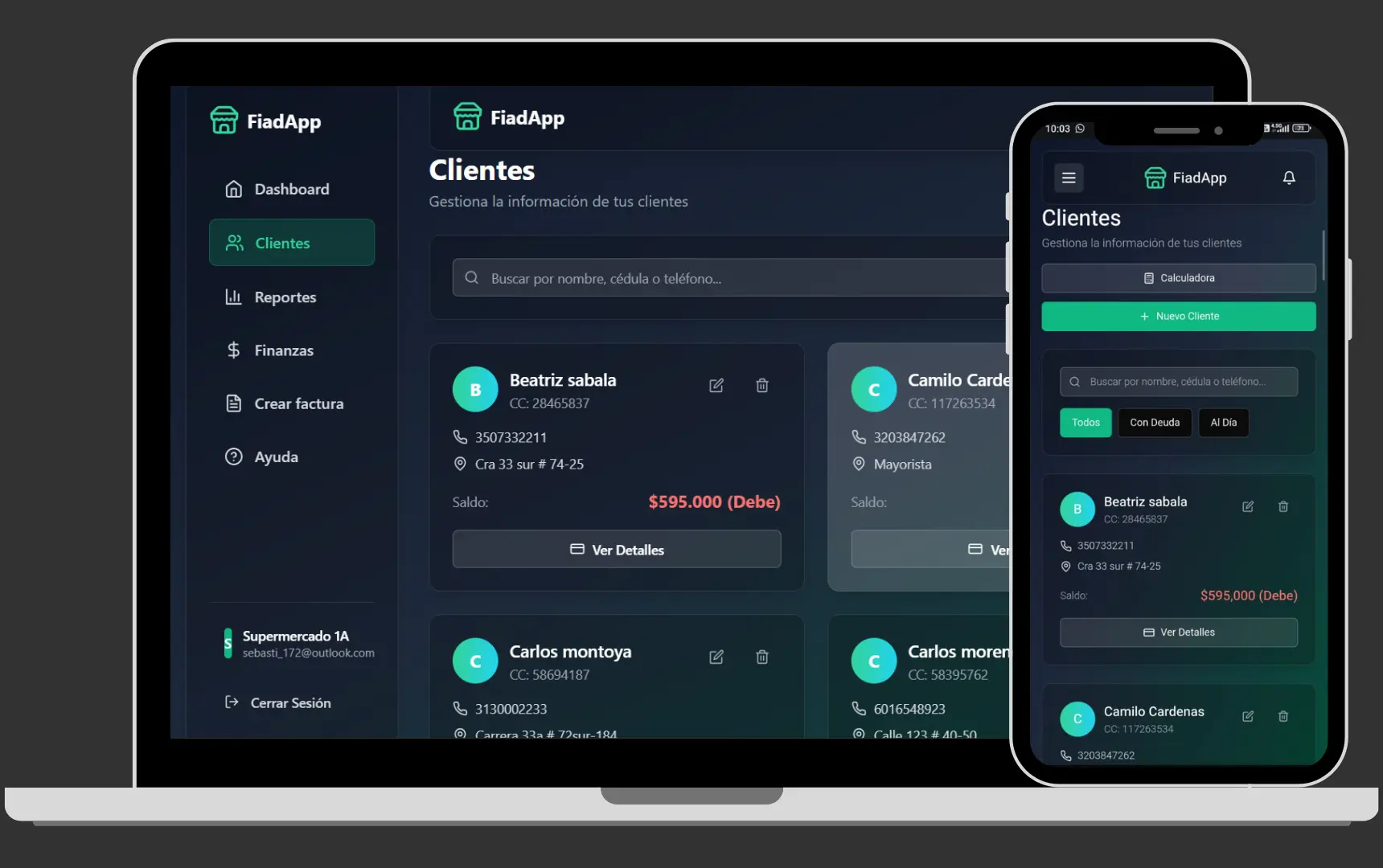 App/Software de gestión de cartera hecha por agencia de diseño web en medellin Sodecompany